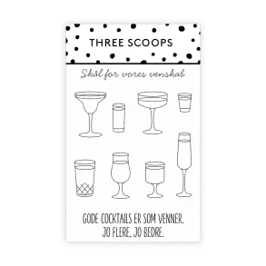 Akrylstempel Cocktails og venner Three Scoops