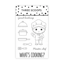 Akrylstempel Kok  what's cooking Three Scoops