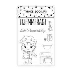 Akrylstempel Kok  hjemmebagt Three Scoops