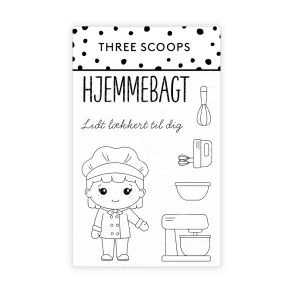 Akrylstempel Kok  hjemmebagt Three Scoops