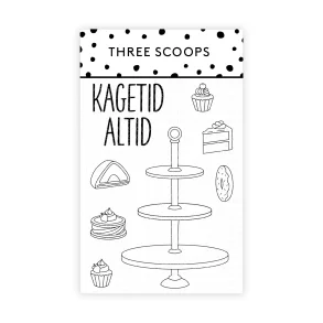 Akrylstempel Kagetid altid Three Scoops