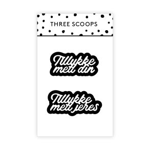 Die Tillykke med Din/Jeres Three Scoops