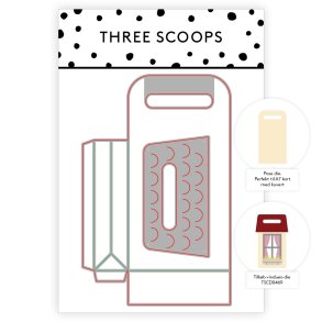 Die Pose die med tag Three Scoops 