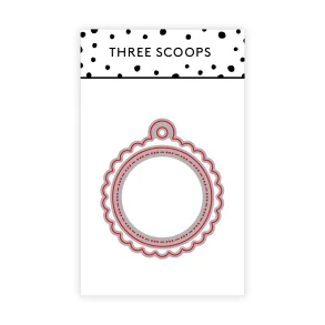 Die Mini tag rund Three Scoops
