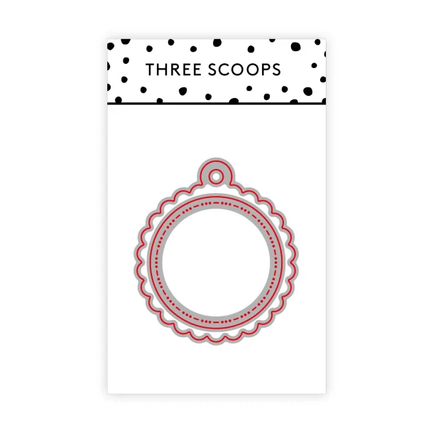 Die Mini tag rund Three Scoops