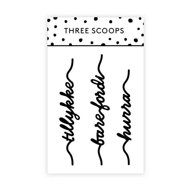 Die Tekster p snor Tillykke Three Scoops
