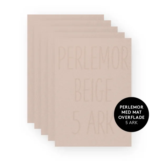 Perlemors karton beige A4 200g 5stk