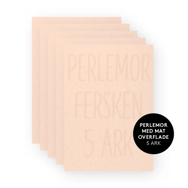 Perlemors karton Fersken A4 200g 5stk