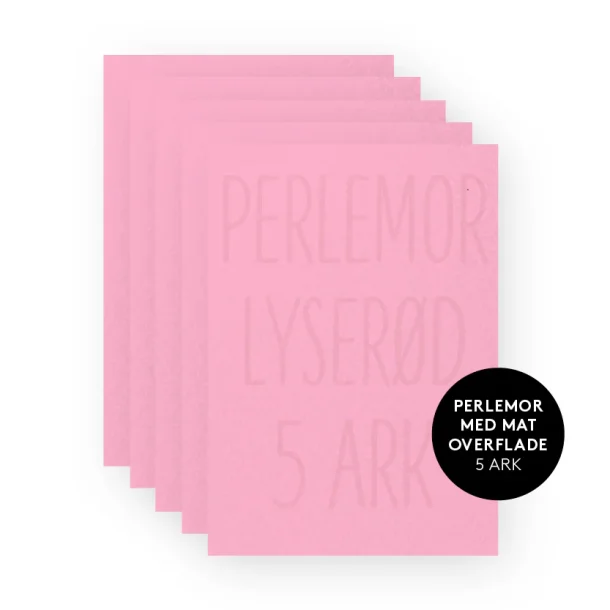 Perlemors karton Lyserd A4 200g 5stk