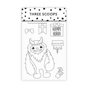 Akrylstempel Fdselsdags yeti Three Scoops ST15