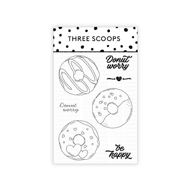 Three Scoops Akrylstempel Donut