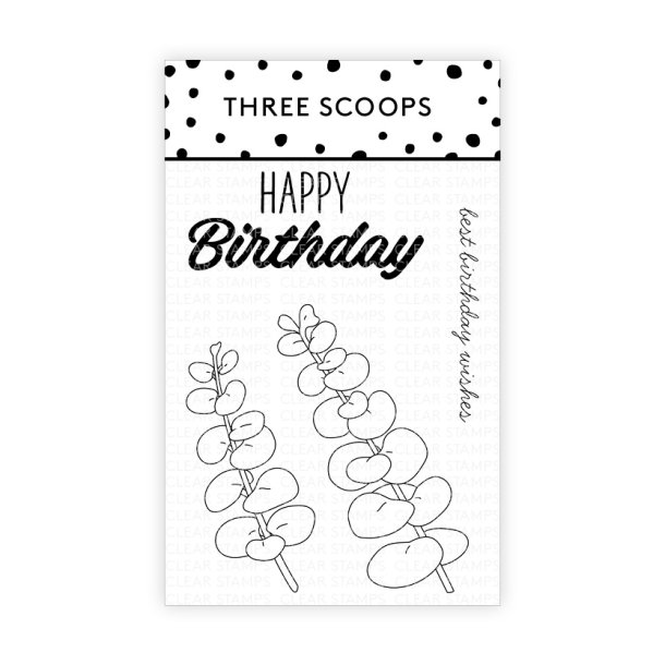 Three Scoops Stempel Eukalyptus grene