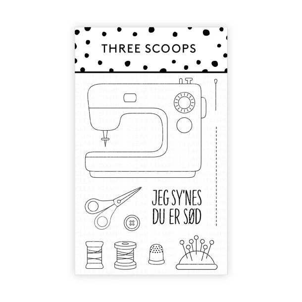Akrylstempel Symaskine Three Scoops
