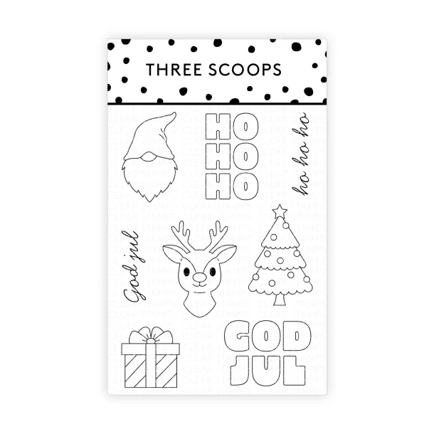 Akrylstempel Julemotiver Three Scoops