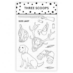 Akrylstempel God Jagt Three Scoops ST15