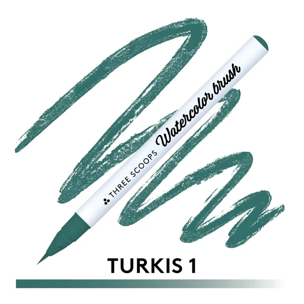 Watercolor brush - Turkis 1