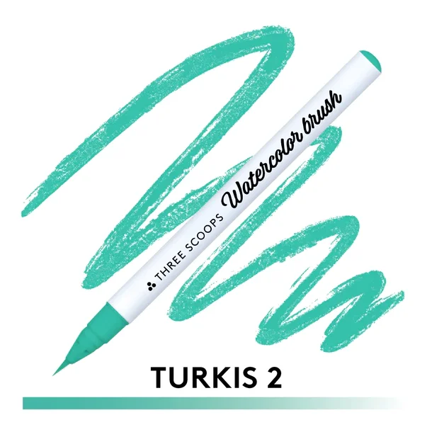 Watercolor brush - Turkis 2