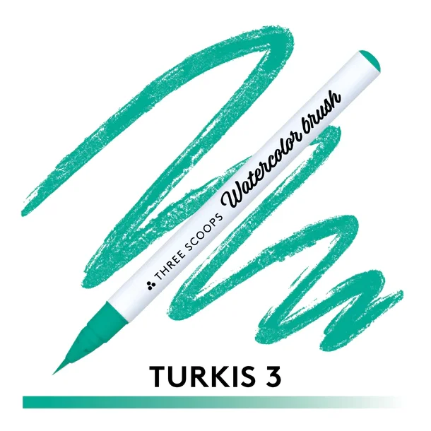 Watercolor brush - Turkis 3