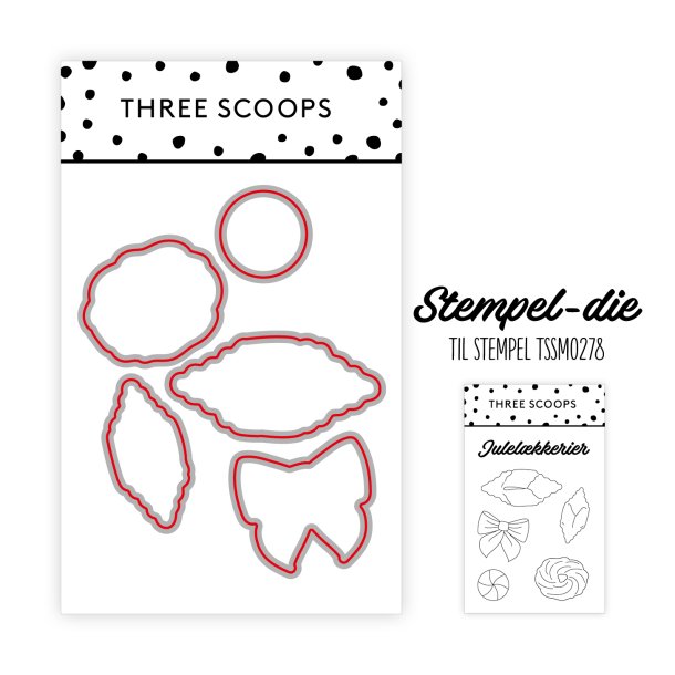 Three Scoops Die til stempelst Julelkkerier - smkager D24