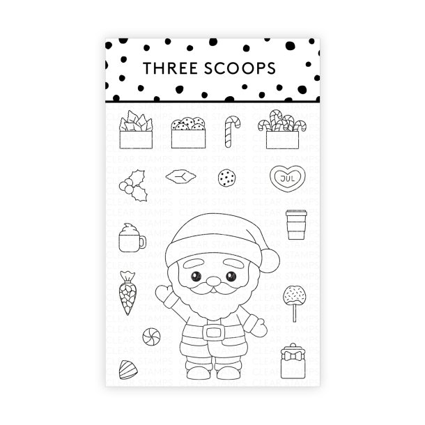 Three Scoops Stempel Julemandens lkkerier