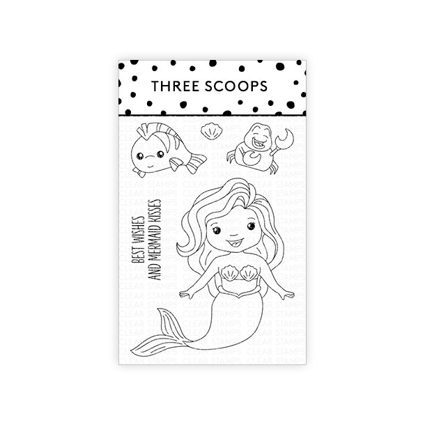 Three Scoops stempel Havfrue 