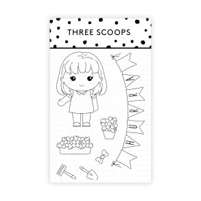 Three Scoops stempelst Pige gartner