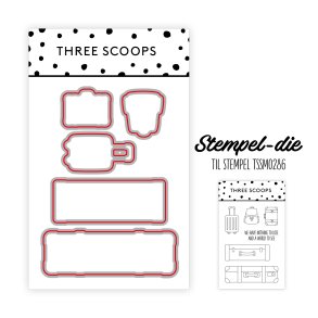 Three Scoops Die Kufferter BEMRK KUN DIE TIL STEMPELST D25
