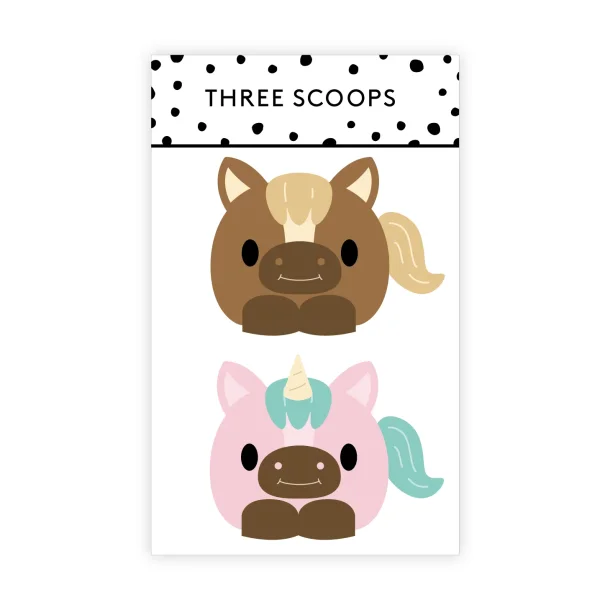 Hest og enhjrning die - Three Scoops