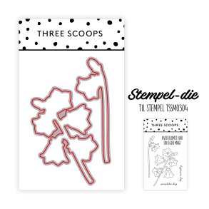 Die til stempel klokkeblomst blomst Three Scoops D25