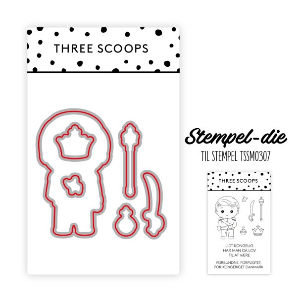 Die til stempel Prins og konge - Three Scoops