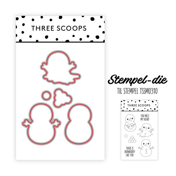 Stempel die - Snemnd There is snowbuddy like you Three Scoops D7