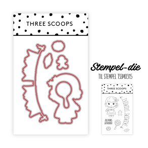 Stempel die - Julemor - Julemors lkkerier Three Scoops D24