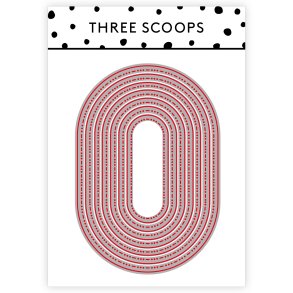 Die Afrundet rektangel Three Scoops 