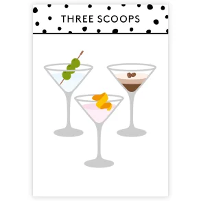 Die Martini glas Three Scoops
