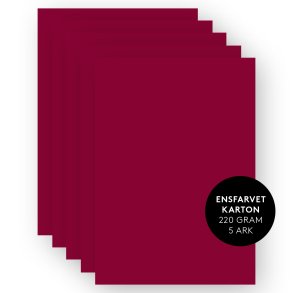 M�rker�d ensfarvet karton A4 5ark 280g