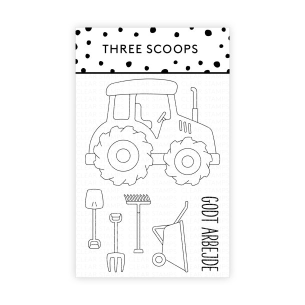 Akrylstempel Traktor Three Scoops