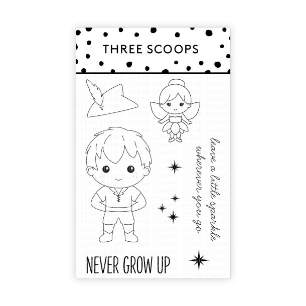 Akrylstempel  Never grow up - Peter Pan Three Scoops