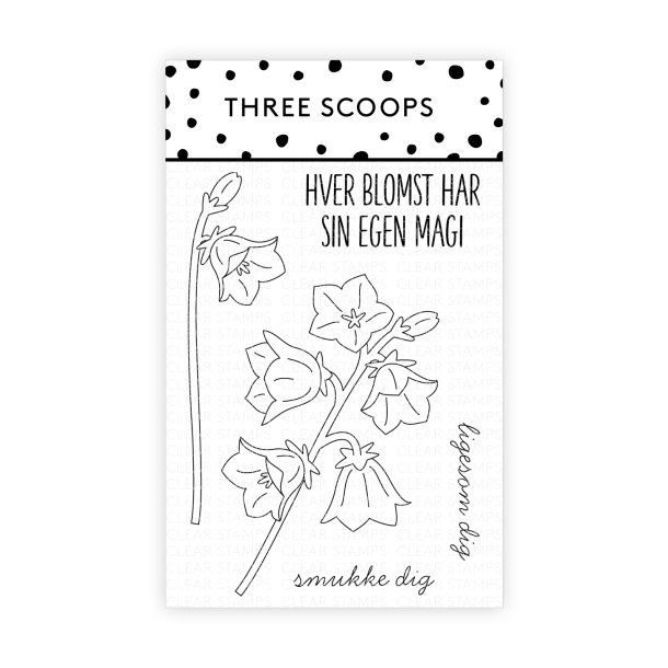 Akrylstempel Klokkeblomst blomst Three Scoops