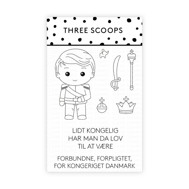 Akrylstempel Prins og konge - Three Scoops