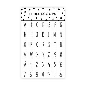 Akrylstempel Alfabet spinkelt - mini Three Scoops