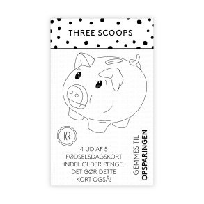 Akrylstempel Sparegris Three Scoops