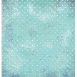 Designpapir Tyrkis Stjerneregn 30,5 x 30,5 cm - Luna Hobby