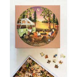 Van Life RUNDT puslespil med 1000 brikker Vissevasse