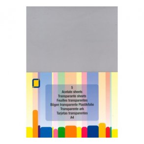 Acetate - Plast folie klar A4 5 ark