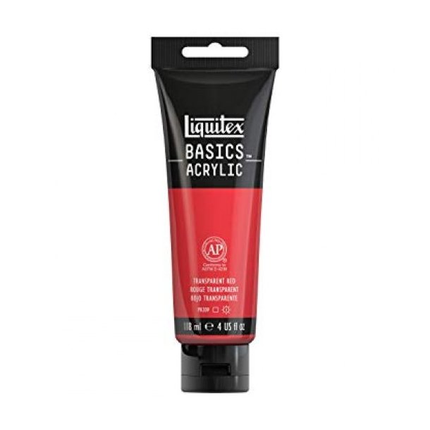 Acrylmaling Basics LIQUITEX 118ML. TRANSPARENT RED 047