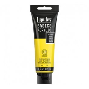 Acrylmaling Basics LIQUITEX 118ML TRANSPARENT YELLOW 045