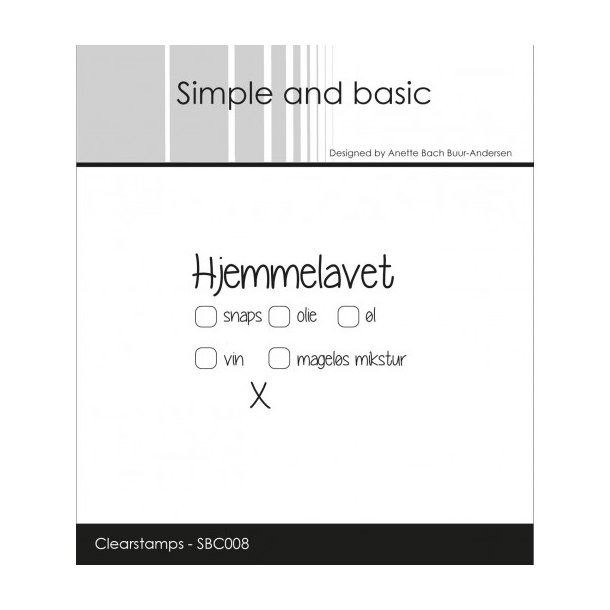 Acrylstempel dansk tekst "hjemmelavet" SBC008 ST19