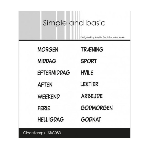 Acrylstempel SB " Danske tekster" SBC083 