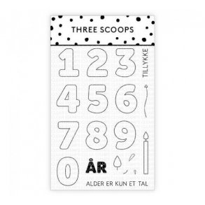 Acrylstempel Three Scoops Ballon tal