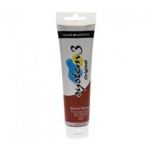 Akrylmaling System 3 150 ml. Burnt Sienna 221